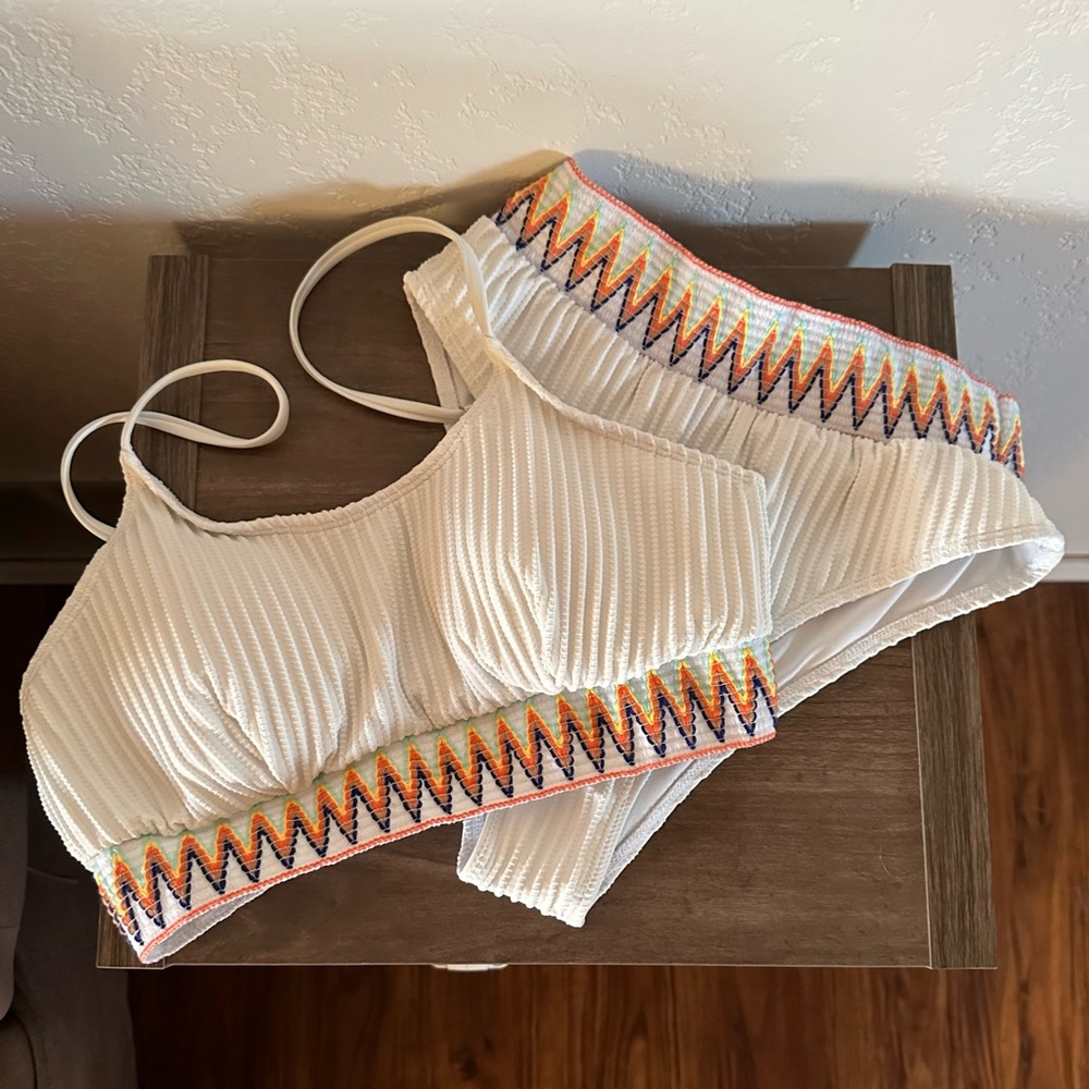 White Shein Swim Bikini Size Large